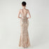 Graceful Sequin Embellished Mesh Mermaid Maxi Dress